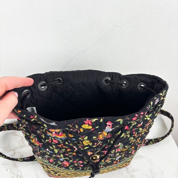 Vintage Vera Bradley Asian Print Quilted Backpack